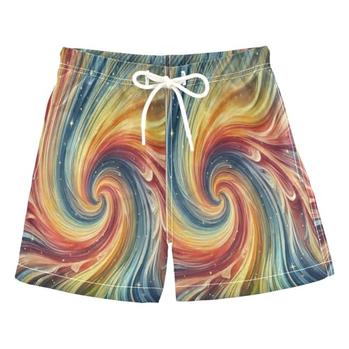 Flow Colorful Stars Boys Swim Trunks Quick Dry Toddler Swimsuit Boy Swimwear Board Shorts Bathing Suits 3T