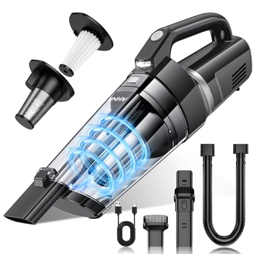 Image of AHNR Handheld Vacuum Cleaner Cordless Rechargeable 16000PA for Car Home