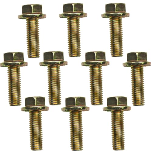 Image of 1 /2 inch x 1-1 /2 inch Flange Serrated Hex Bolt by Color Zinc Plated, Alloy Steel,Grade 5.(10pcs Pack) by Metalsuberg