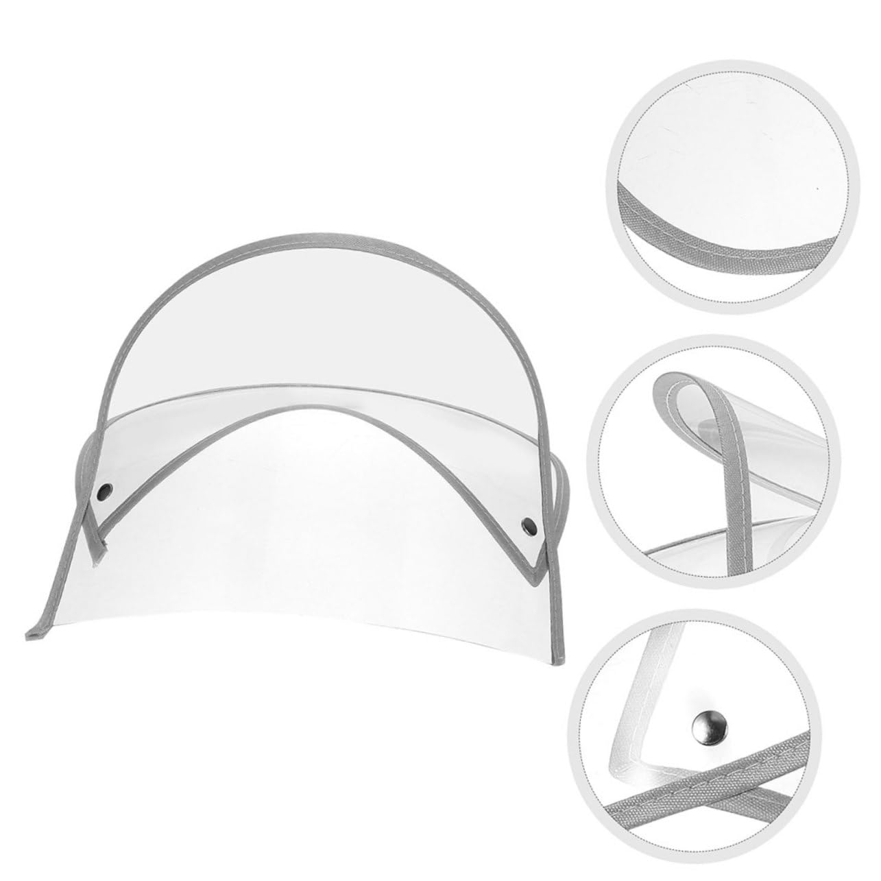 WOFASHPURET Rainproof Brim Hat Detachable Raincoat Visor 2pcs Plastic Shield for Rain Hat Travel Raincoat Accessory