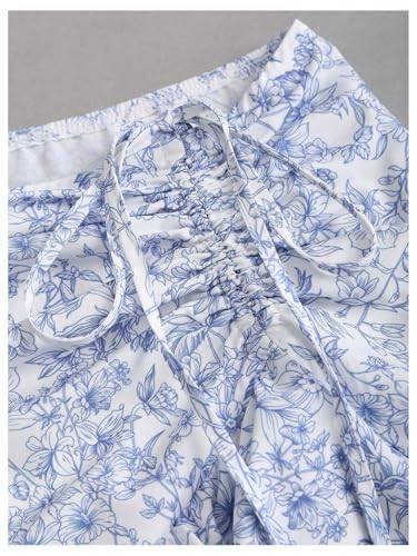 Verdusa Women's Boho Floral High Low Skirt Vacation Tiered Layered Ruffle Long Skirts3