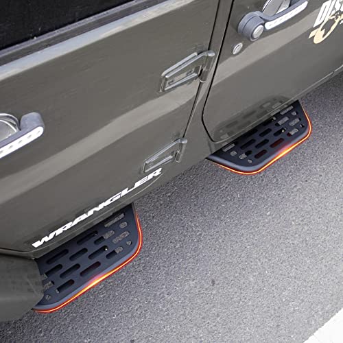 Szyang Fit 2007-2018 Jeep Wrangler Jk Side Steps Running Boards 4 Doors Nerf Bar For 07-18 Jeep Wrangler Accessories (Jeep Wrangler Jk, 4 Door 4Pcs) #TOP4