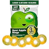 Project 7 Low Sugar Sour Apple Rings – Keto Candy & Vegan Candy with 3g Sugar & 6g Net Carbs – Low C