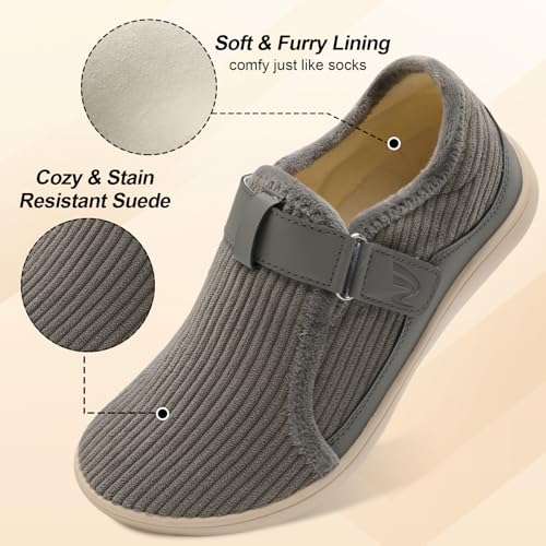 Image of Spesoul Wide Womens Slippers Adjustable House Shoes Indoor Outdoor Barefoot Slippers Cozy Walking Shoe Swollen Edema Diabetic Shoes