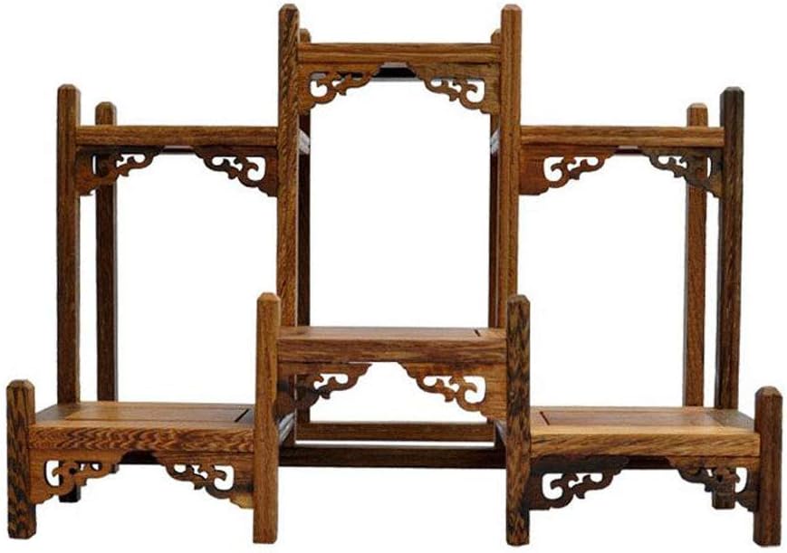 Chinese Wooden Assemble Display Stand Symmetric Short Floor Curio Cabinets Shelf (1)