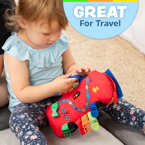 Image of Buckle Toys - Bullet Racecar - Develop Fine Motor Skills - Sensory Learning Activity Toys - Toddler Plane Travel Essential (Pack of 2)