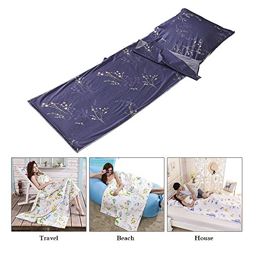 DECDEAL Mochila Viagens ao ar livre saco de dormir forro leve e compacto tecido de algodão saco de d