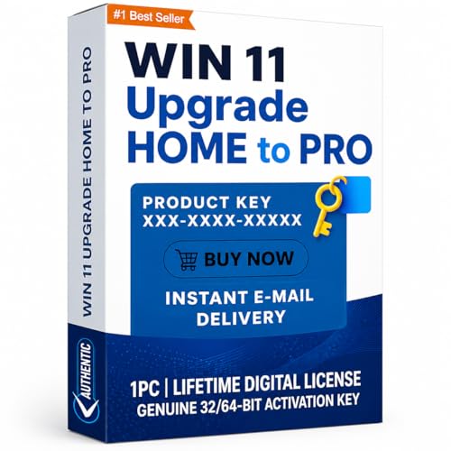Image of WIN 11 Upgrade Home to Pro, Lifetime Digital License, Genuine 32 /64-Bit Activation Key, 1 PC (HOME to Pro)