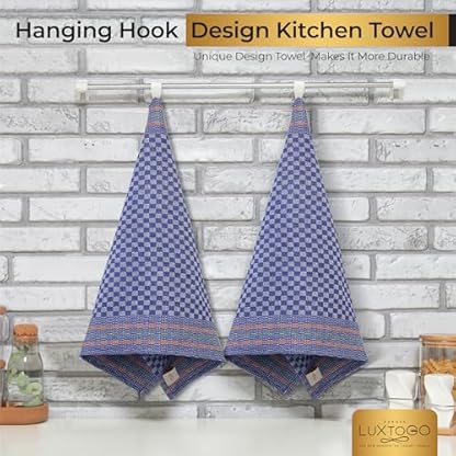 LUXTOGO®️ - Geschirrtücher Baumwolle Set, 100% Baumwolle Küchentücher Ringgesponnene Extra Dicker 300g/m² Geschirrhandtücher 50 x 70 cm Küchenhandtücher für Küche, Restaurant (Pack of 10) – Bild 5