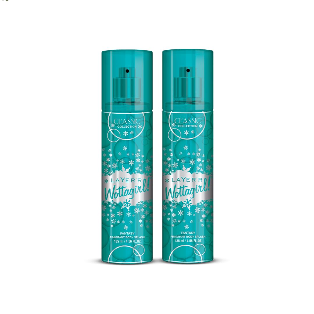 Layer'r Wottagirl Fantasy Classic Collection Fragrant Body Splash for Women | Long Lasting Fragrance (135ml) (Pack of 2)-image-29