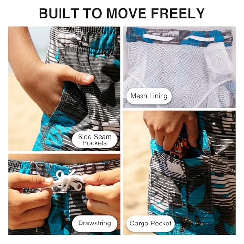 Image of Kanu Surf Boys' Paradise Floral Swim Trunk