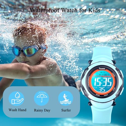 Image of Kids Digital Watch for Girls Boys,Children's Waterproof Colorful Light UP Outdoor Sport Watch with Stopwatch Alarm-Kids Gifts for Girls Boys