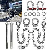 Frtcaty Trailer Ultimate Connection Safety Chains Kit - 5th Wheel & Gooseneck | High-Strength Material, Suitable for Various Trailers | Easy Installation, Ideal Choice for Trailer Enthusiasts
