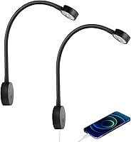 Vista 1 de acegoo Luz de Lectura LED de 12 V, lámpara de lectura de cabecera de barco RV, luz de cama de cuello flexible de 12 voltios para cámper van