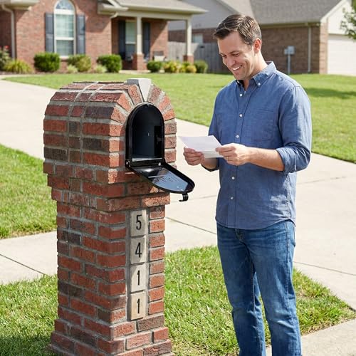 6 1/4" W x 8 1/4" H Magnetic Snap-in Mailbox Door Replacement by RUBII - Used condition - Image 5