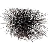 Woodeze 5' Round Pro Sweep Chimney Brush | Heavy-Duty Wire Bristles for Masonry Chimney Flues | 22-Gauge Oil-Tempered Steel | Double-Spiral Design | 3/8' NPT Thread with 3/4' Loop