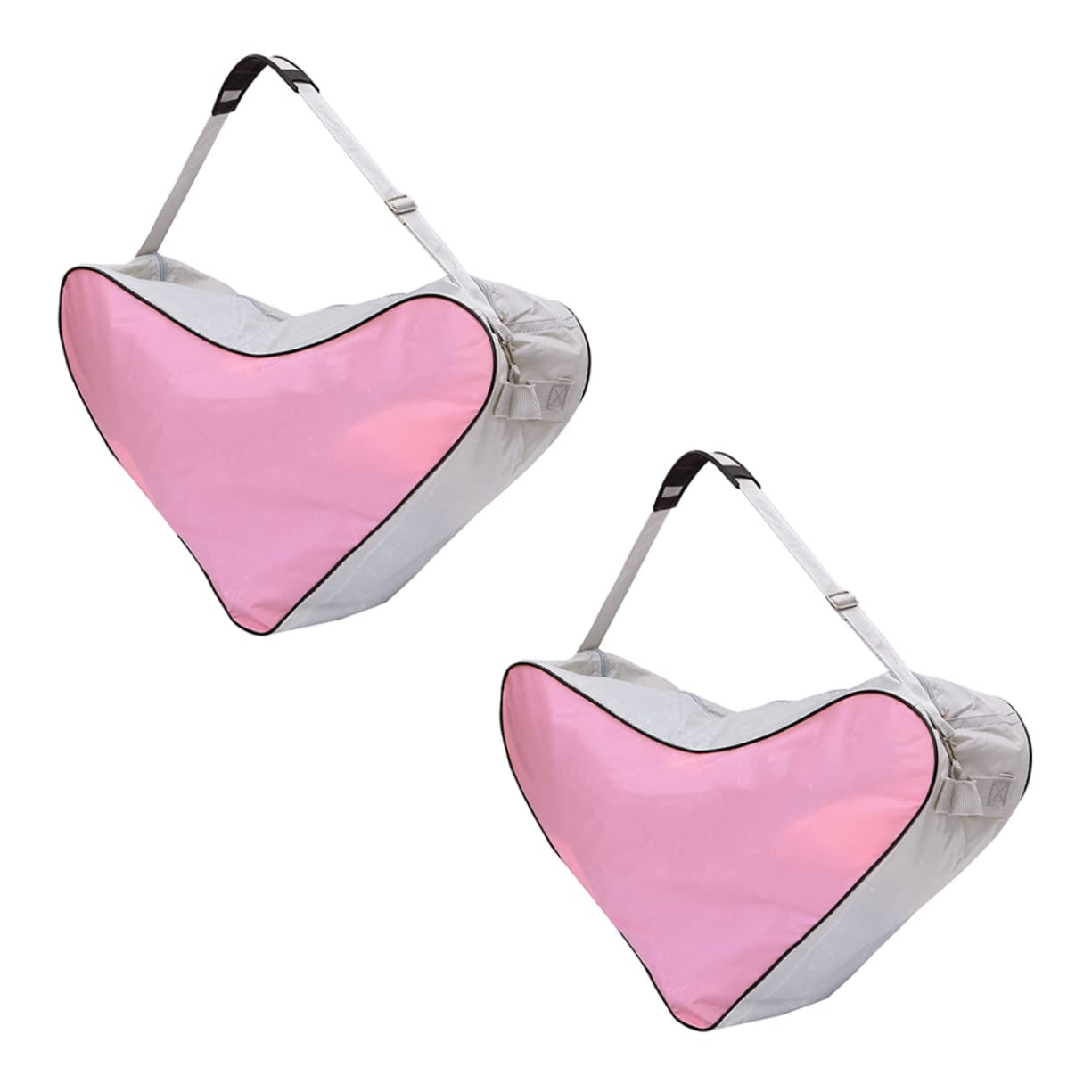 ibasenice Borsa Triangolare per Pattini, 2 Pezzi in Oxford Rosa | Roller Skates e Ice Skates, Design Portatile, Facile da Pulire, Formato Organizer
