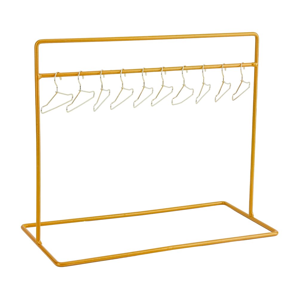 SUPERFINDINGS 1 juego de mini ropa de muñeca que incluye 1 pequeños soportes de almacenamiento para ropa de muñeca y 10 accesorios de muebles de guardia, vestido de muñeca de 3,5 x 6,5 cm