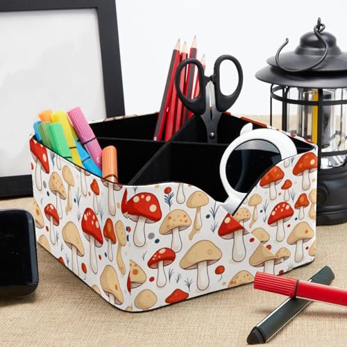 Organiseur de bureau champignon à 2 compartiments pour fournitures et stylos - 8