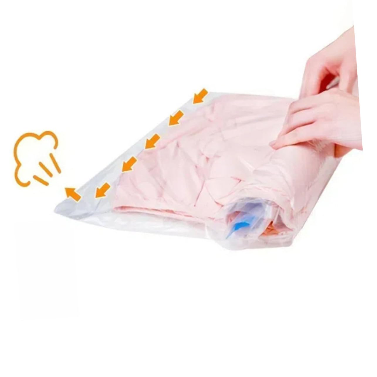 12pezzi Sacchetti da Viaggio per Compressione Borse Compatte Arrotolabili Sacchetto di Compressione Sottovuoto senza Pompa per Viaggi e Conservazione