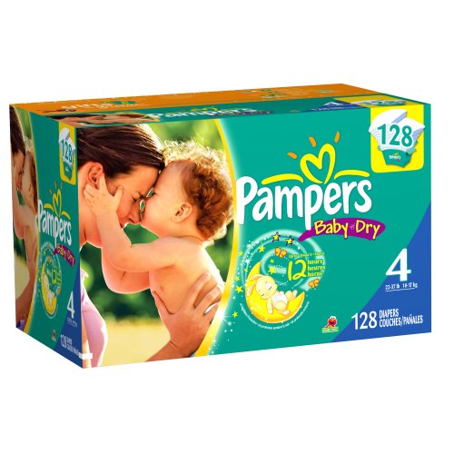 Pampers Baby Dry size 4 sesame street diapers - 128 ct (037000317791)