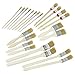 Produktbild com-four® 22-teiliges Set Malerpinsel, Pinselset für Kunst und Malerarbeiten im Haus und Garten, Flach- und Rundpinsel in vielen Größen