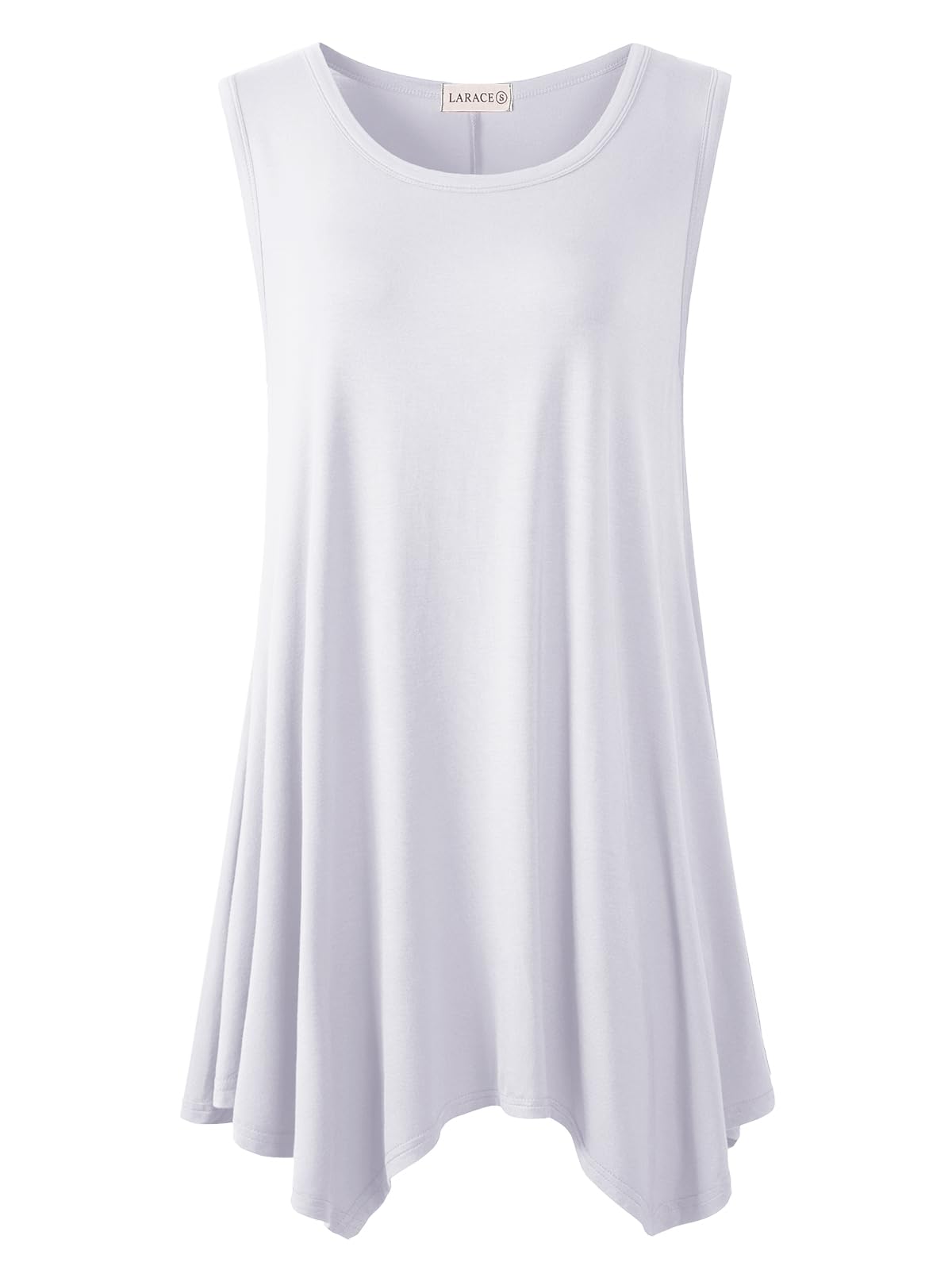 LARACE Womens Plus Size Tank Tops Summer Sleeveless Shirts Casual Loose Tunic Blouses