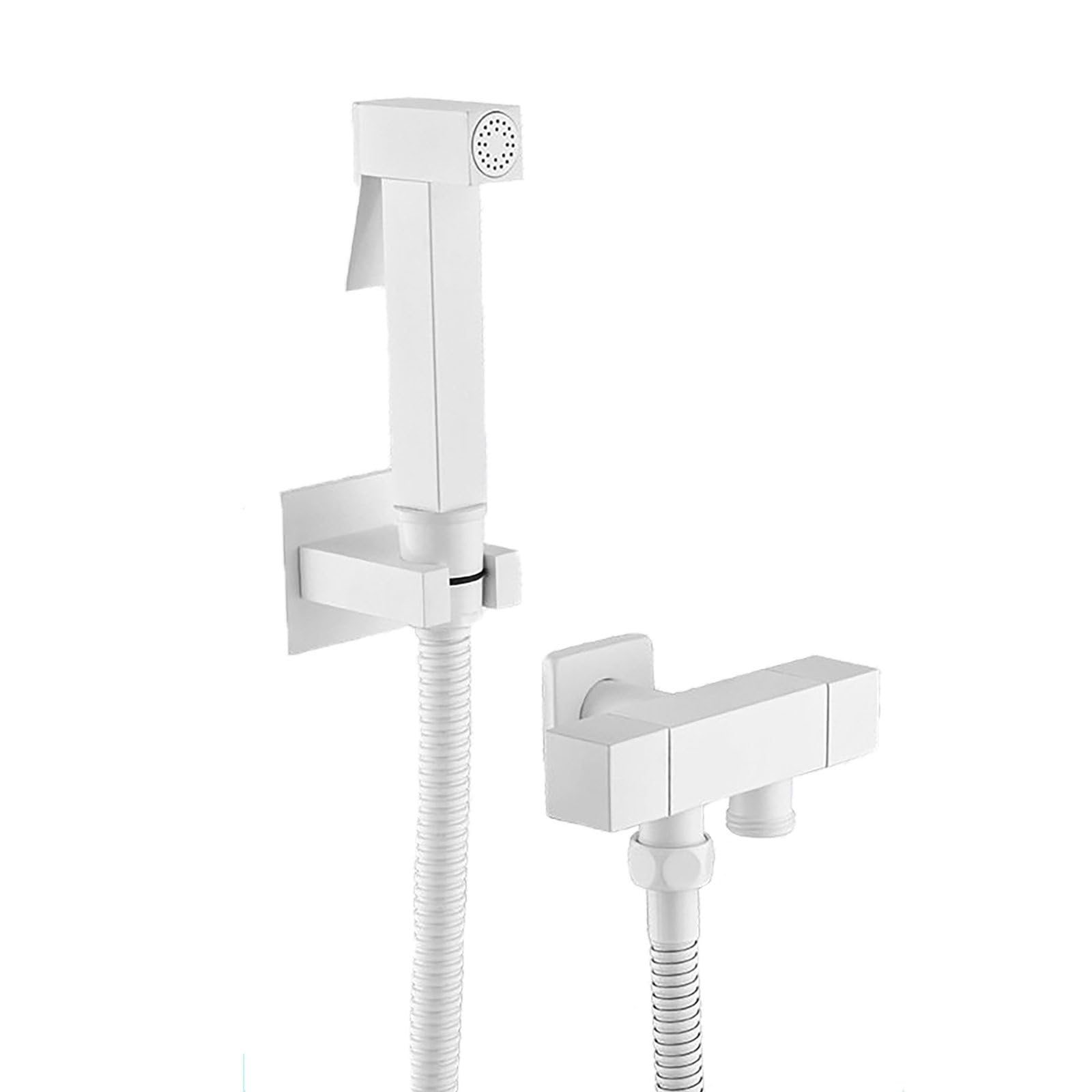 Ducha higiénica para WC en latón macizo con manguera de acero para un baño elegante