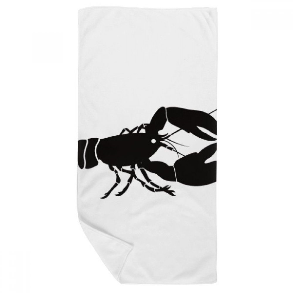 Serviette de bain douce design noir multicolore illustration 35x70