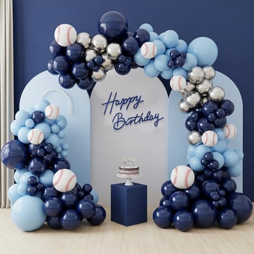 Image of TONIFUL Happy Birthday Sign for Backdrop - Navy Blue Felt Banner - Includes Dot Glue - Perfect for Birthday Party Backdrop,Wall Decor,Balloon Arch,Photo Background
