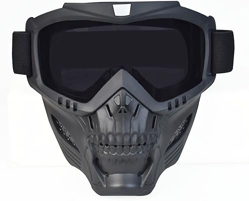 Miniatura 9 de Máscara de Airsoft Pasamontañas de cara completa y desmontable antivaho Airsoft Gafas militares para deportes al aire libre CS Tactical Paintball