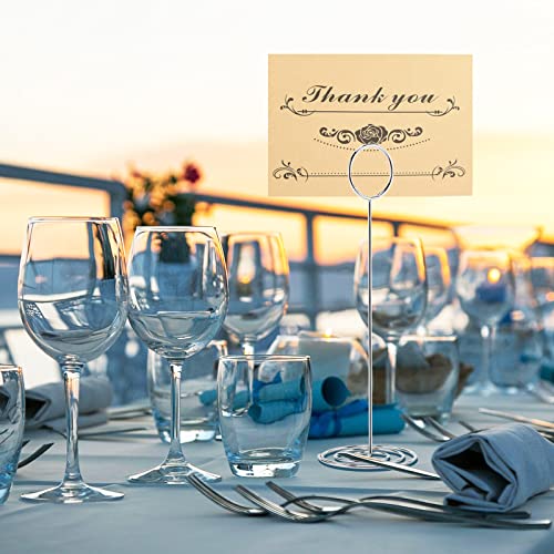 Image of Table Number Holders, 10PCS Place Card Holder, Photo Holder (8.7 inch Silver) | Picture Holder, Card Stand Name Menu Clips, Large Size Table Sign Card Holder for Centerpieces Wedding Birthday Party