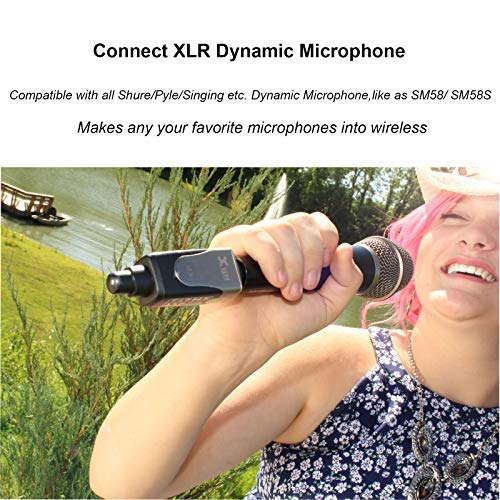 Xvive U3 Microphone Wireless System Wireless Mic Adapter 2.4Ghz Wireless Xlr Wireless Transmitter And Receiver Compatible For Shure Dynamic Microphone, Audio Mixer, Pa System And Dslr Camera #TOP1