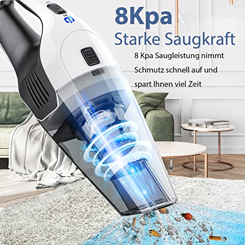 Covoxa Handstaubsauger Akku, Handstaubsauger Kabellos - 8000Pa Starke Saugkraft, 30 Mins Lange Laufzeit, Leichtes Design… - Image 3