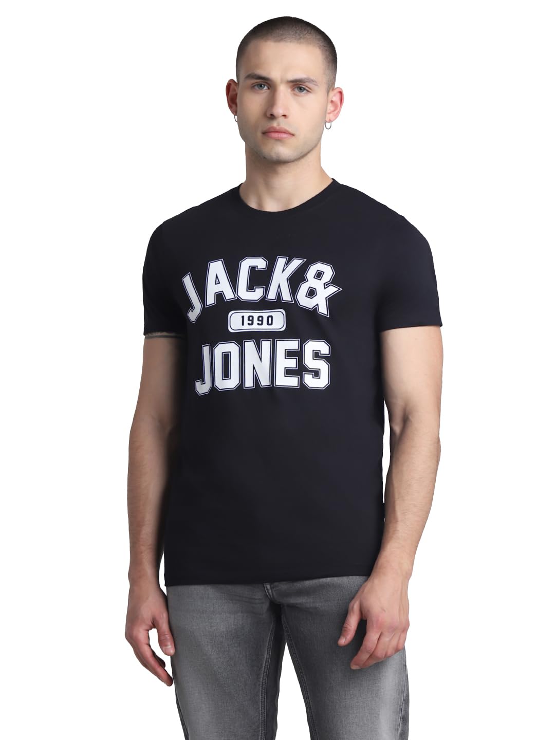 jack & jones Men's Cotton Letter Print Slim Fit T-Shirt-picture-28