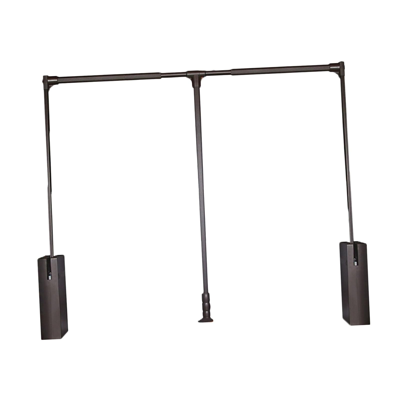 Appendiabiti retrattile a doppio buffer, regolabile, per armadi, 50-119 cm, carico 15 kg, ideale per appendere vestiti