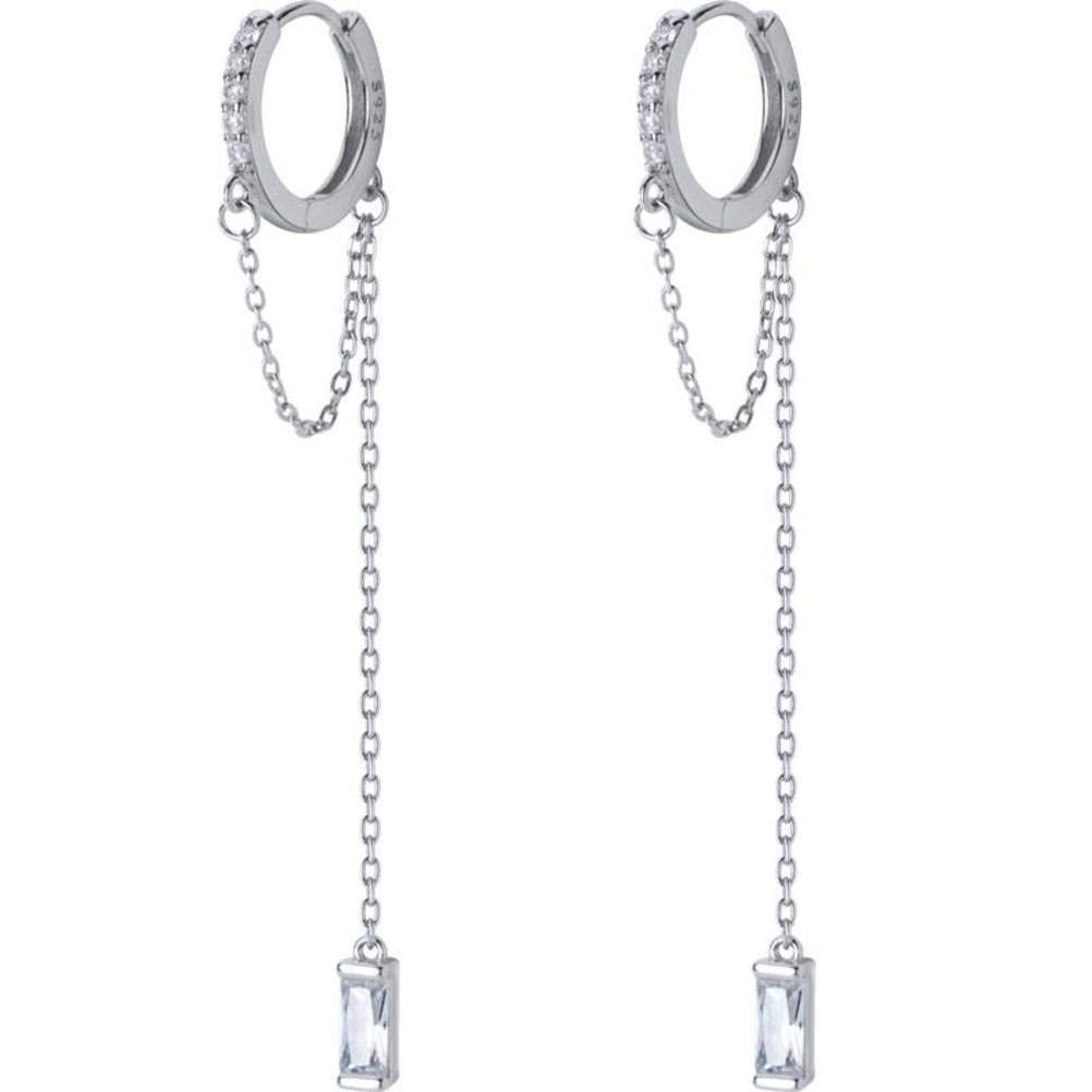 RWRAPS Ohrringe für Frauen, S925 Silber Ohrringe, weiblicher koreanischer Kunststil, Lange Ohrringe, Temperament, Quaste, weiblicher hängender Ohrring, EIN Paar