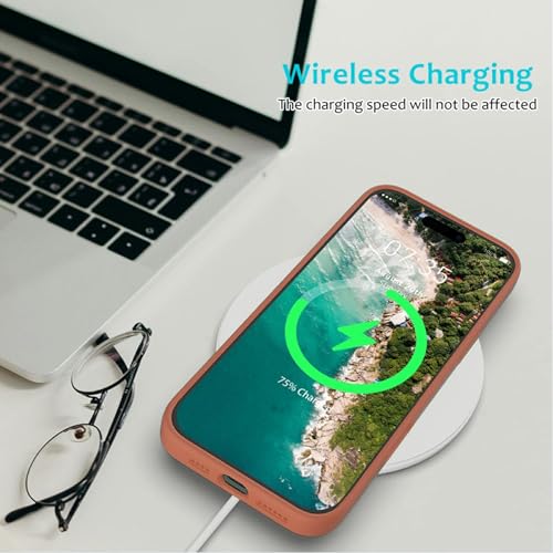 Image of FIRST MART Silicone Back Case for iPhone 16 Pro, Soft-Touch Phone Back Cover for Apple iPhone 16 Pro - Orange