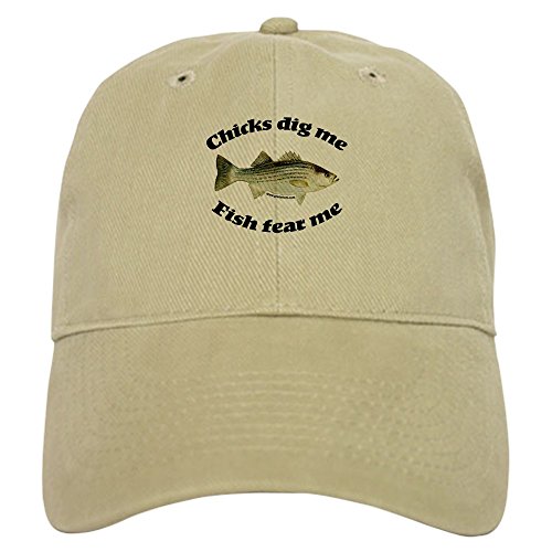 CafePress Chicks Dig Me, Fish Fear Me Cap Unique Adjustable Baseball Hat Khaki