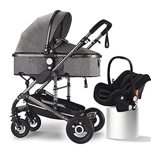 CDNS Boog 3 in 1 wandelwagen Opvouwbare kinderwagen, Twee-weg implementatie, schokdemper frame, kinderwagen voor…