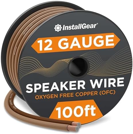 InstallGear 12 Gauge Speaker Wire - 99.9% Oxygen-Free Copper - True Spec and Soft Touch Cable (100-feet)