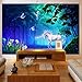 VGFGI Nowoczesna samoprzylepna winylowa nowoczesna trójwymiarowa bajka bajkowy las fluorescencyjny biały koń tło winylowa sztuka dekoracyjna tapeta ścienna