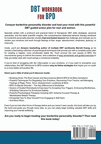 Image of DBT Workbook For BPD: Powerful Dialectical Behavior Therapy Strategies for Treating Borderline Personality Disorder in Men & Women Manage BPD with a ... Wellbeing: 6 (Mental Health Therapy)