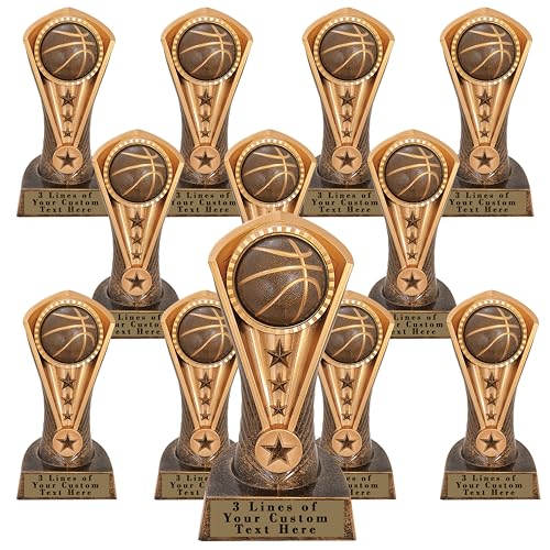 Express Medals Pack of 12 (or More), Personalized 6.5 Inch Tall Cobra Basketball Trophy Awards Boys Girls Mens Women Youth Team Trophies Awards case Prize Gift Tournament Event Winner CA193-LAZ