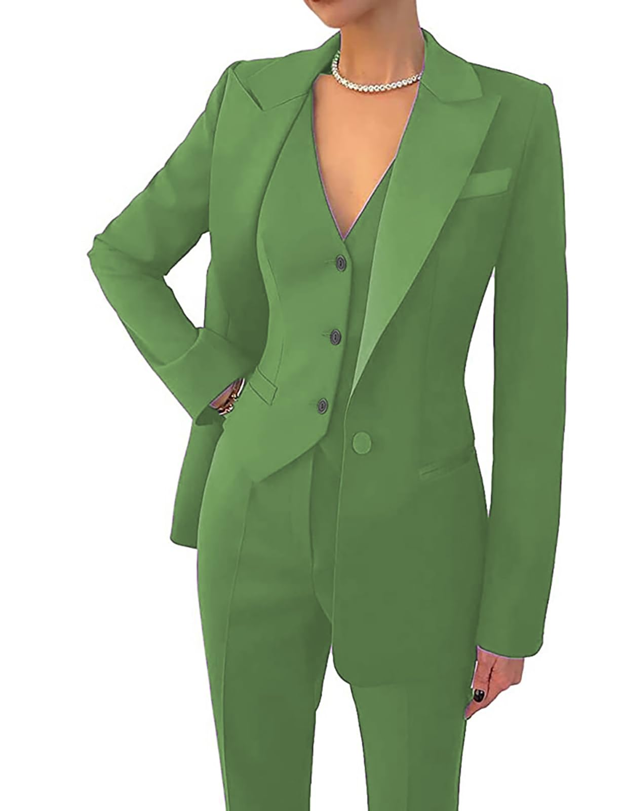 Business Women Suit Set 3 Pieces Women Pantsuits Wedding Tuxedos Party Wear Suits Office Work Lady Suit Pants