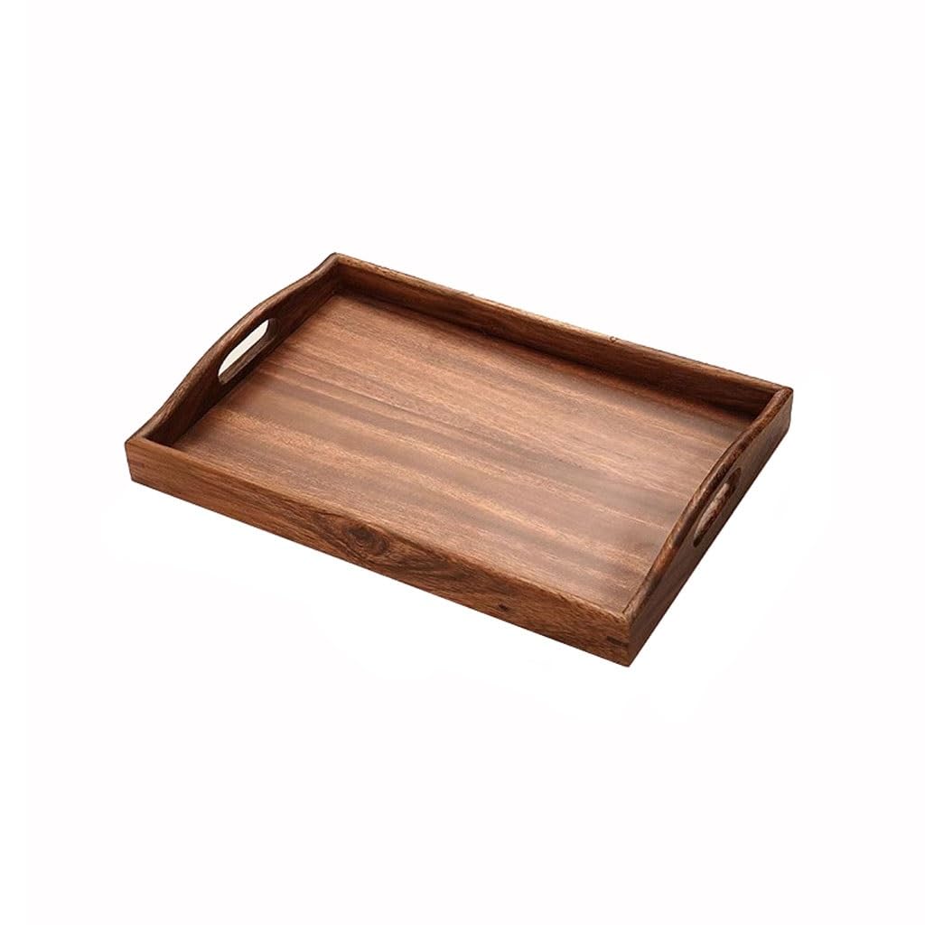 Bandejas Servir Comida Bandeja De Servicio Madera Maciza For Restaurante, Té Rectangular For El Hogar, Café For La Sala Estar Mesa Cama