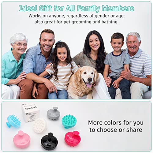 Freatech Hair Scalp Massager Shampoo Brush For Scalp Care And Hair Growth, Shower Hair Scrubber Scalp Exfoliator For Dandruff, Long & Flexible Silicone Bristles For Long, Thick, Curly Hair, Green #TOP6