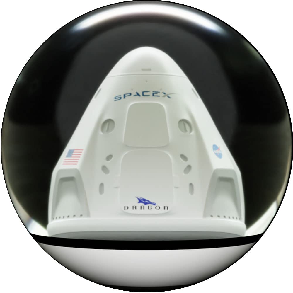 Lumibowl x isa - Connected Collectible Figure - Space x Crew Dragon Logo, 4.5 cm