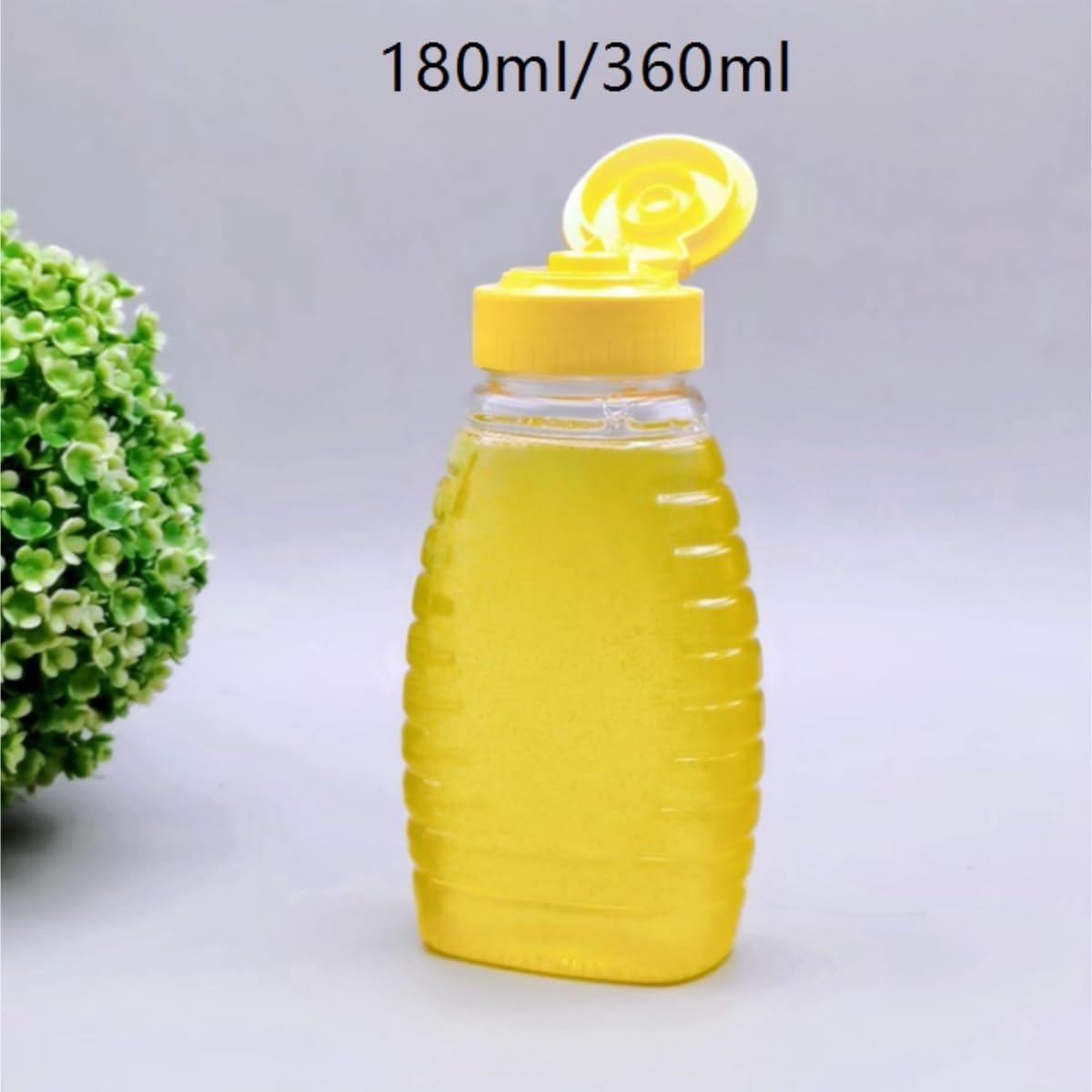 Bottiglia Squeeze Bottiglia da Spremere for Ketchup, Salsa for Insalata, Plastica Trasparente, Confezione da 5 Condimento Dispenser(360ml)