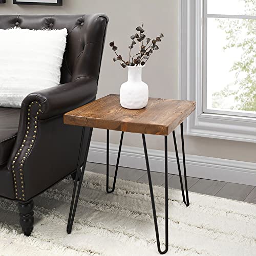 Warmaxx Reclaimed Wood Side Table Square 15